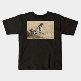 Looking About, Cheetah, Maasai Mara, Kenya Kids T-Shirt